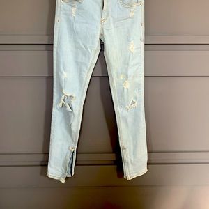 rag & bone Zipper Capri Shred Norte SZ 24